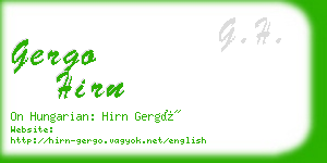 gergo hirn business card